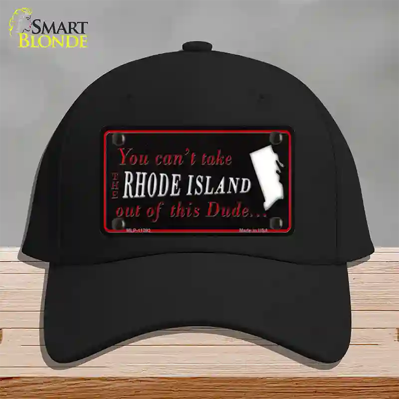 Rhode Island Dude Novelty License Plate Hat Cotton / Black