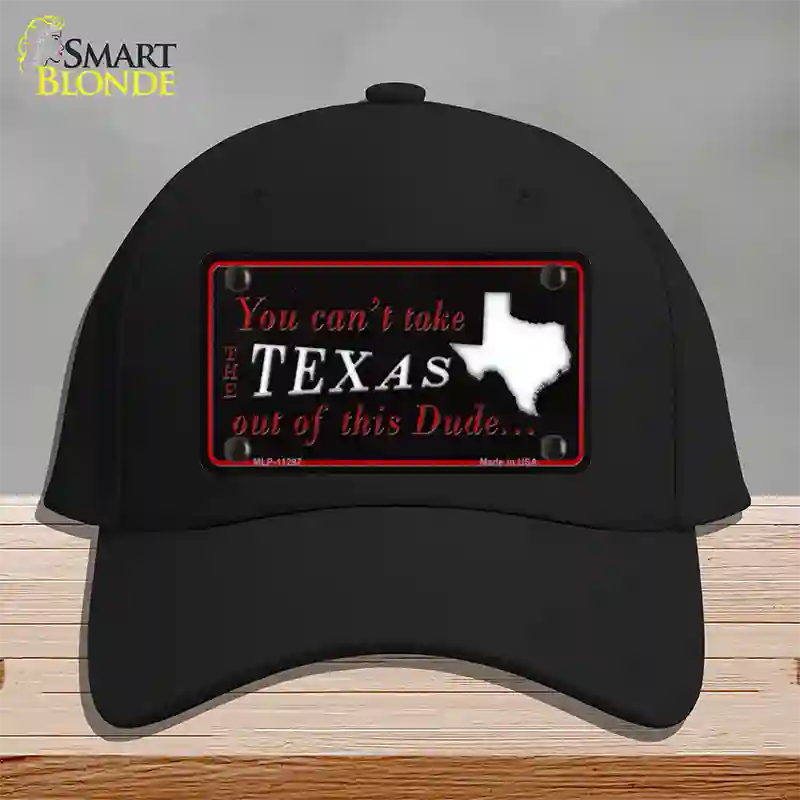 Texas Dude Novelty License Plate Hat Cotton / Black