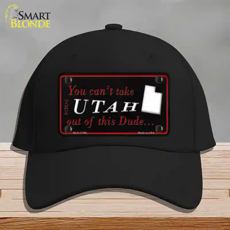 Utah Dude Novelty License Plate Hat Cotton / Black