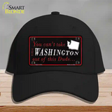 Washington Dude Novelty License Plate Hat Cotton / Black