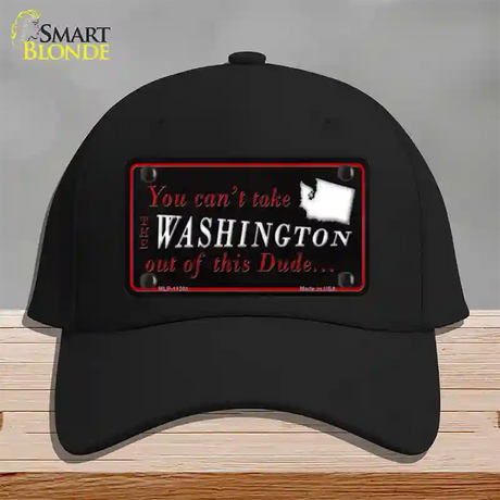 Washington Dude Novelty License Plate Hat Cotton / Black