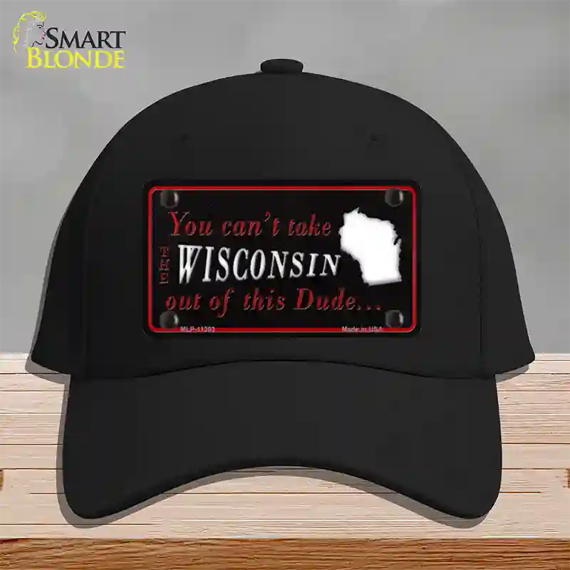 Wisconsin Dude Novelty License Plate Hat Cotton / Black