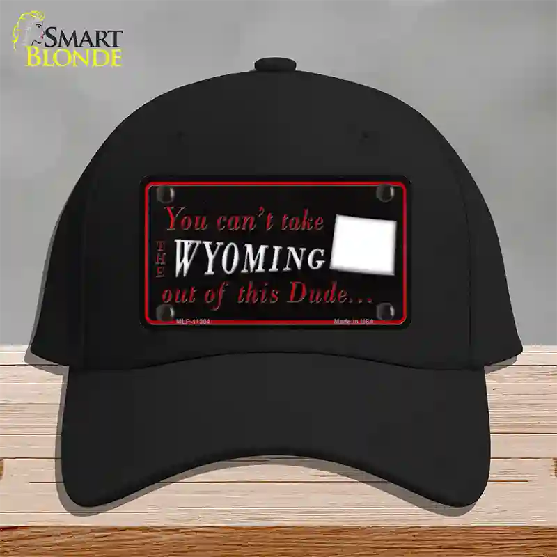 Wyoming Dude Novelty License Plate Hat Cotton / Black