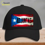 Adjuntas Puerto Rico Flag Novelty License Plate Hat Cotton / Black