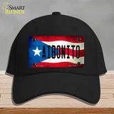 Aibonito Puerto Rico Flag Novelty License Plate Hat Cotton / Black