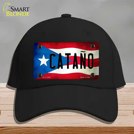 Catano Puerto Rico Flag Novelty License Plate Hat Cotton / Black