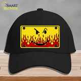 Smiley Flame Novelty License Plate Hat Cotton / Black