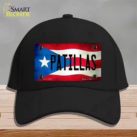 Patillas Puerto Rico Flag Novelty License Plate Hat Cotton / Black