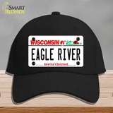 Eagle River Wisconsin Novelty License Plate Hat Cotton / Black