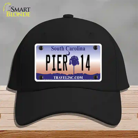 Pier 14 South Carolina Novelty License Plate Hat Cotton / Black