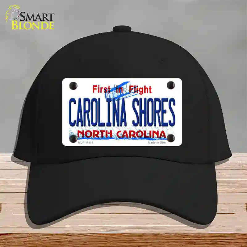 Carolina Shores North Carolina Novelty License Plate Hat Cotton / Black