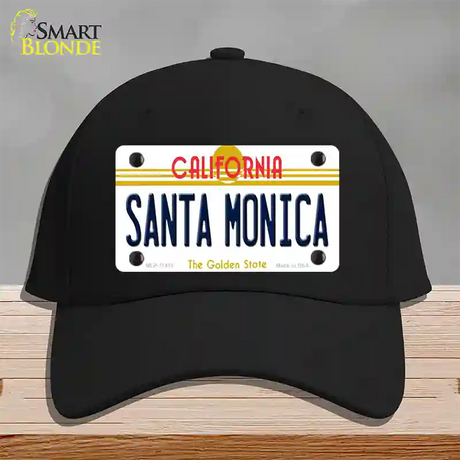 Santa Monica California Novelty License Plate Hat Cotton / Black