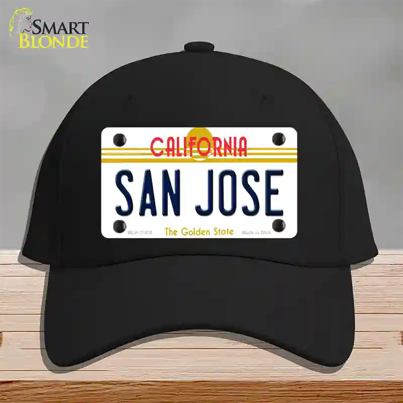 San Jose California Novelty License Plate Hat Cotton / Black