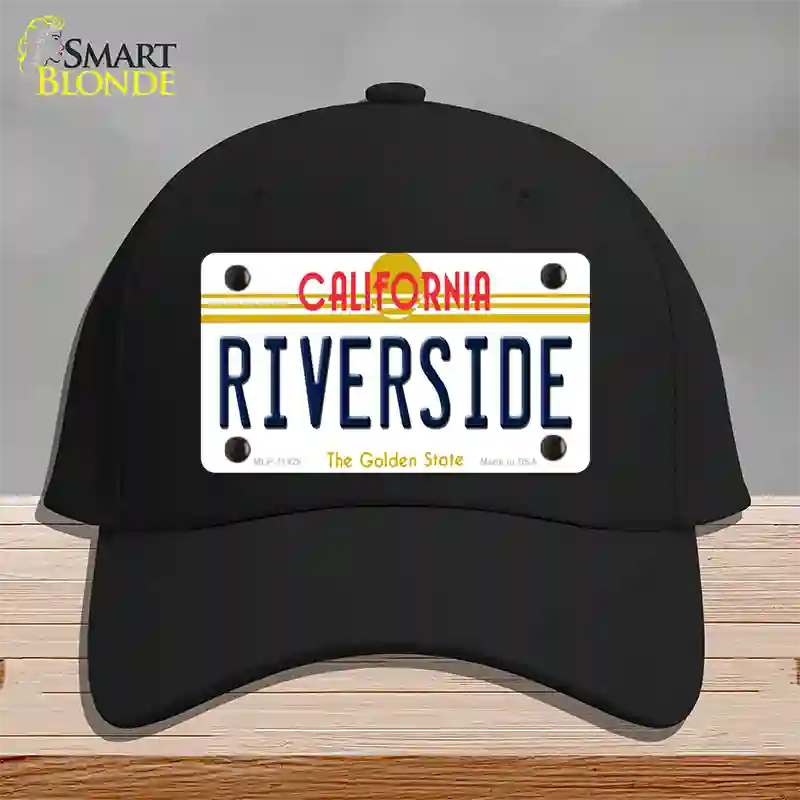 Riverside California Novelty License Plate Hat Cotton / Black