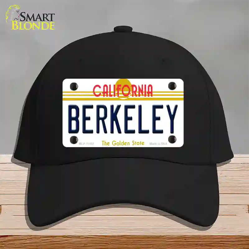 Berkeley California Novelty License Plate Hat Cotton / Black