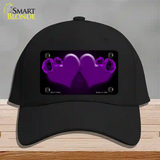 Hearts Over Roses In Purple Novelty License Plate Hat Cotton / Black