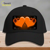 Hearts Over Roses In Orange Novelty License Plate Hat Cotton / Black