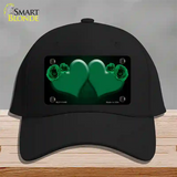 Hearts Over Roses In Green Novelty License Plate Hat Cotton / Black