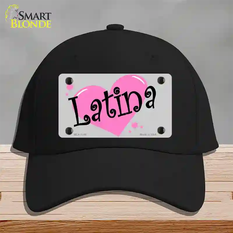 Latina Novelty License Plate Hat Cotton / Black