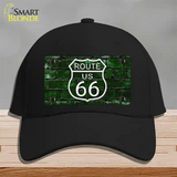 Route 66 Green Brick Wall Novelty License Plate Hat Cotton / Black