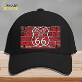 Route 66 Red Brick Wall Novelty License Plate Hat Cotton / Black