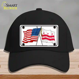 Washington DC Crossed US Flag Novelty License Plate Hat Cotton / Black