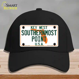 Key West Southernmost Point Novelty License Plate Hat Cotton / Black