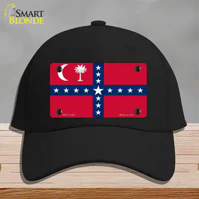 South Carolina Sovereignty Flag Novelty License Plate Hat Cotton / Black