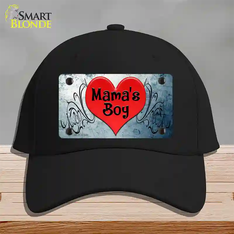 Mamas Boy Novelty License Plate Hat Cotton / Black