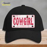 Cowgirl Pink Novelty License Plate Hat Cotton / Black