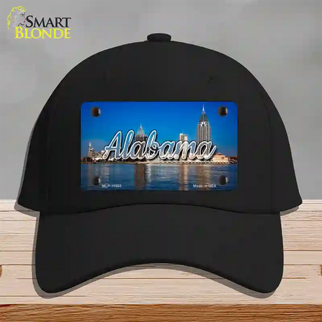 Alabama City Skyline State Novelty License Plate Hat Cotton / Black