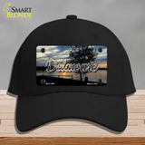 Delaware River Sunset State Novelty License Plate Hat Cotton / Black