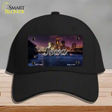 Iowa Bridge City Lights State Novelty License Plate Hat Cotton / Black