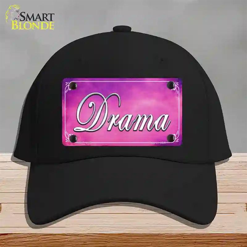 Drama Novelty License Plate Hat Cotton / Black