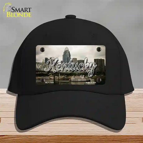 Kentucky City Skyline State Novelty License Plate Hat Cotton / Black