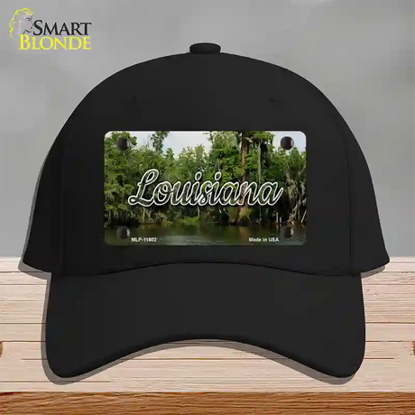 Louisiana Swamp State Novelty License Plate Hat Cotton / Black