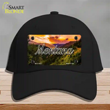 Montana Forest Sunset State Novelty License Plate Hat Cotton / Black