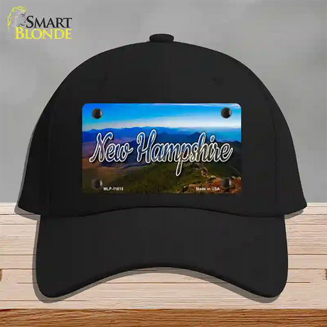 New Hampshire Mountain Range State Novelty License Plate Hat Cotton / Black