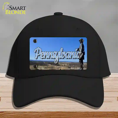 Pennsylvania Gettysburg Statue State Novelty License Plate Hat Cotton / Black