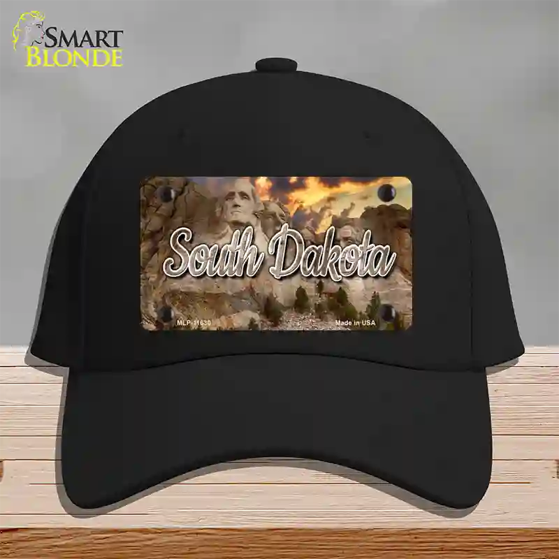 South Dakota Mt Rushmore State Novelty License Plate Hat Cotton / Black