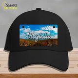 Virginia Mountain Range State Novelty License Plate Hat Cotton / Black