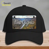 West Virginia River Bridge State Novelty License Plate Hat Cotton / Black