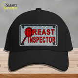 Breast Inspector Novelty License Plate Hat Cotton / Black