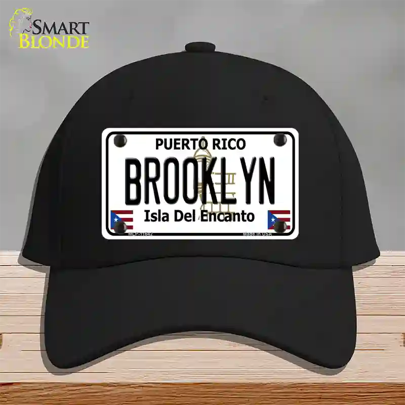 Brooklyn Puerto Rico Novelty License Plate Hat Cotton / Black