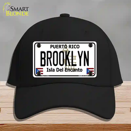 Brooklyn Puerto Rico Novelty License Plate Hat Cotton / Black