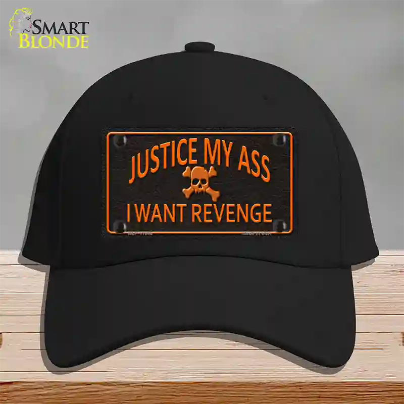 Justice My Ass Novelty License Plate Hat Cotton / Black