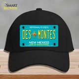 Des Montes Teal New Mexico Novelty License Plate Hat Cotton / Black