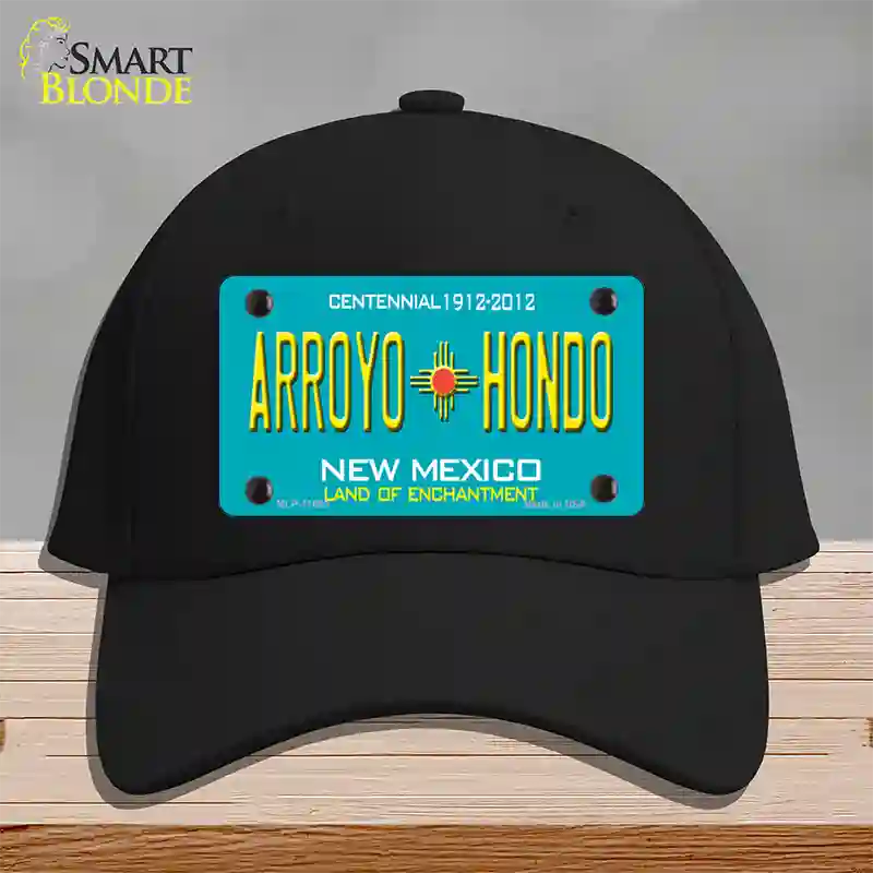 Arroyo Hondo Teal New Mexico Novelty License Plate Hat Cotton / Black