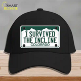 I Survived The Incline Colorado Novelty License Plate Hat Cotton / Black