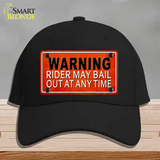 Rider May Bail Novelty License Plate Hat Cotton / Black